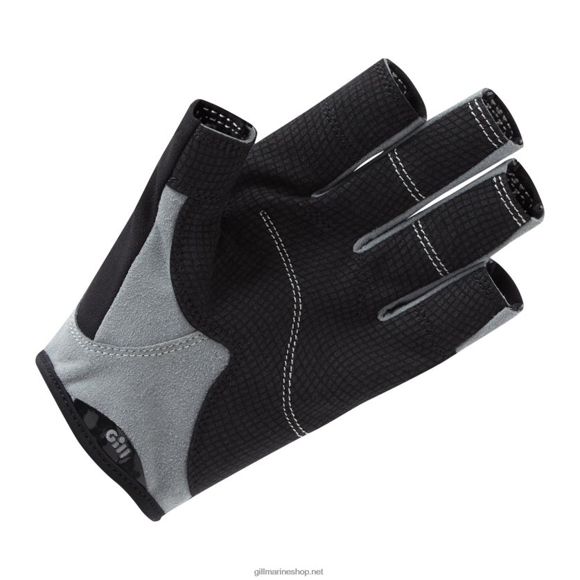Gill Marine γάντια deckhand - κοντό δάχτυλο μαύρος 480P62139
