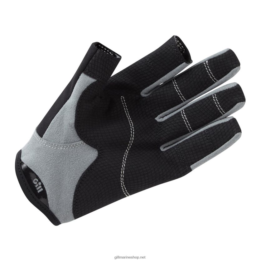 Gill Marine γάντια deckhand - μακρύ δάχτυλο μαύρος 480P62140