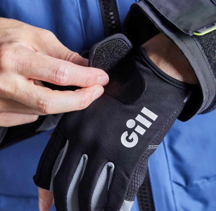 Gill Marine γάντια deckhand - μακρύ δάχτυλο μαύρος 480P62140