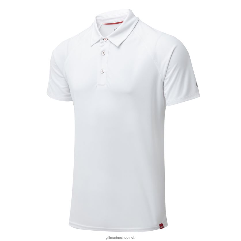 Gill Marine ανδρικό uv tec polo άσπρο 480P62219