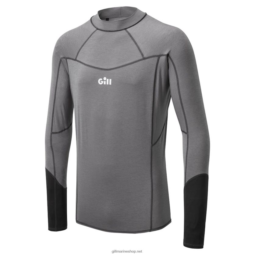 Gill Marine ανδρικό γιλέκο eco pro rash μακρυμάνικο γκρι μελανζέ 480P62473