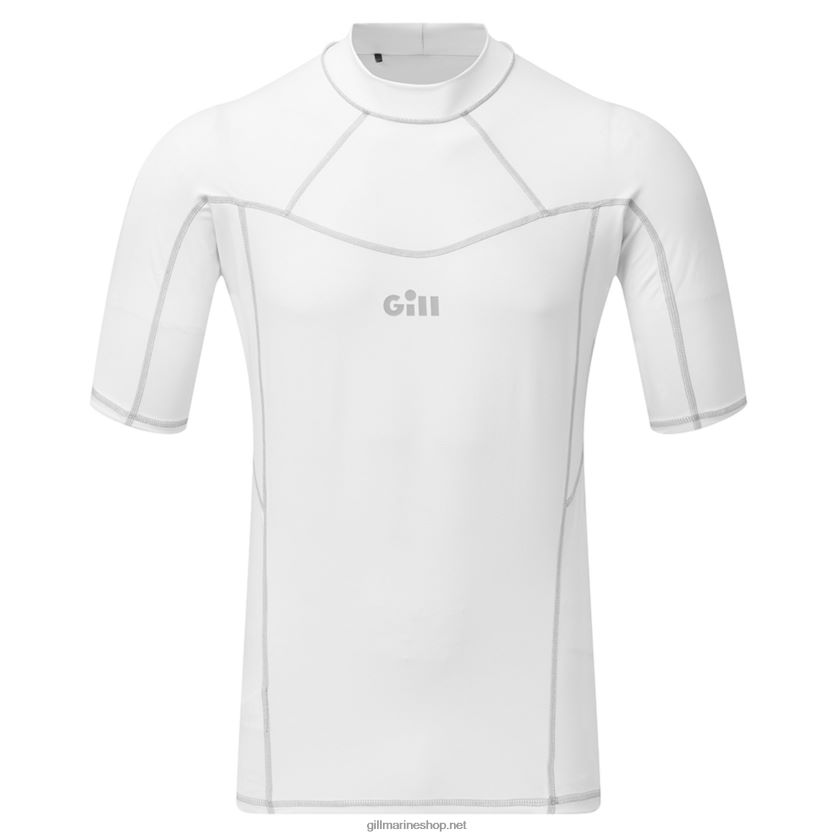 Gill Marine ανδρικό γιλέκο pro rash κοντομάνικο άσπρο 480P62588