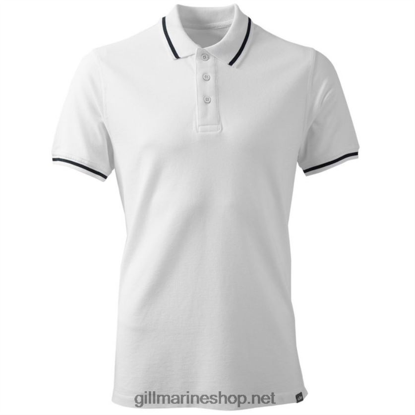 Gill Marine ανδρική μπλούζα πόλο πληρώματος άσπρο 480P62250