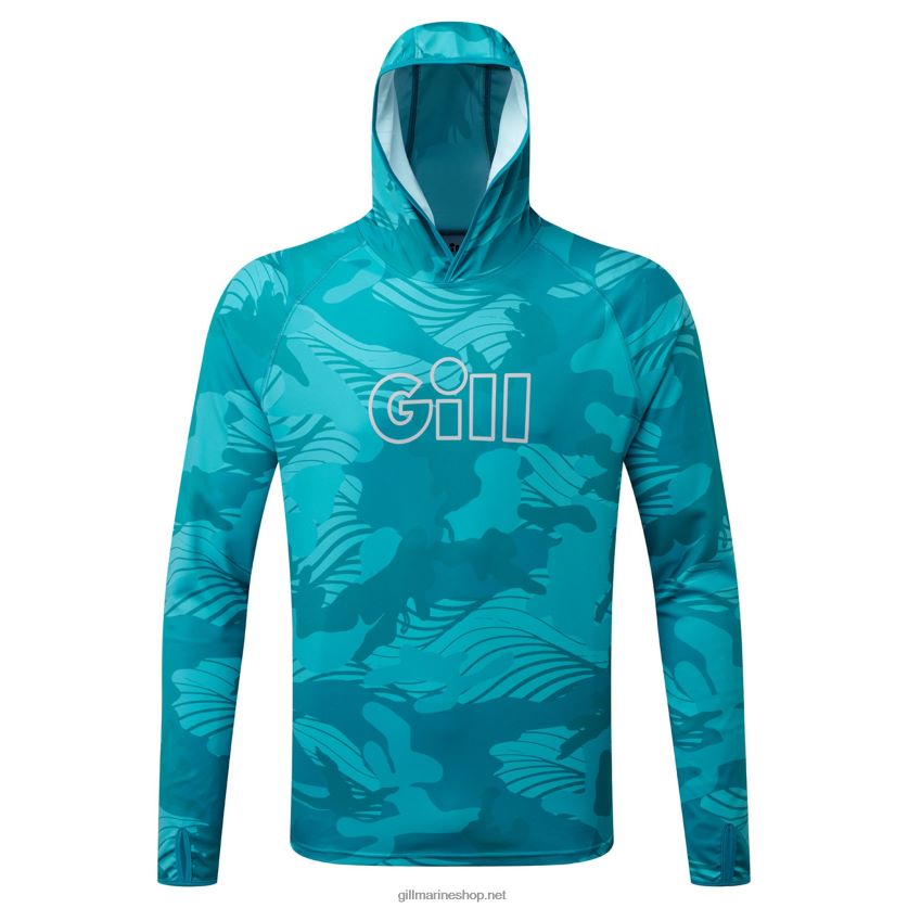 Gill Marine Xpel tec hoodie σε camo καμο πισίνας 480P62410