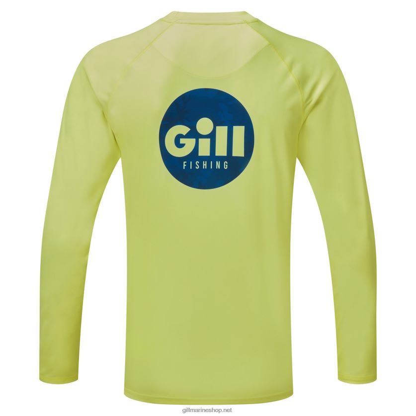 Gill Marine μακρυμάνικο μπλουζάκι xpel tec με λογότυπο στην πλάτη κίτρο 480P62399