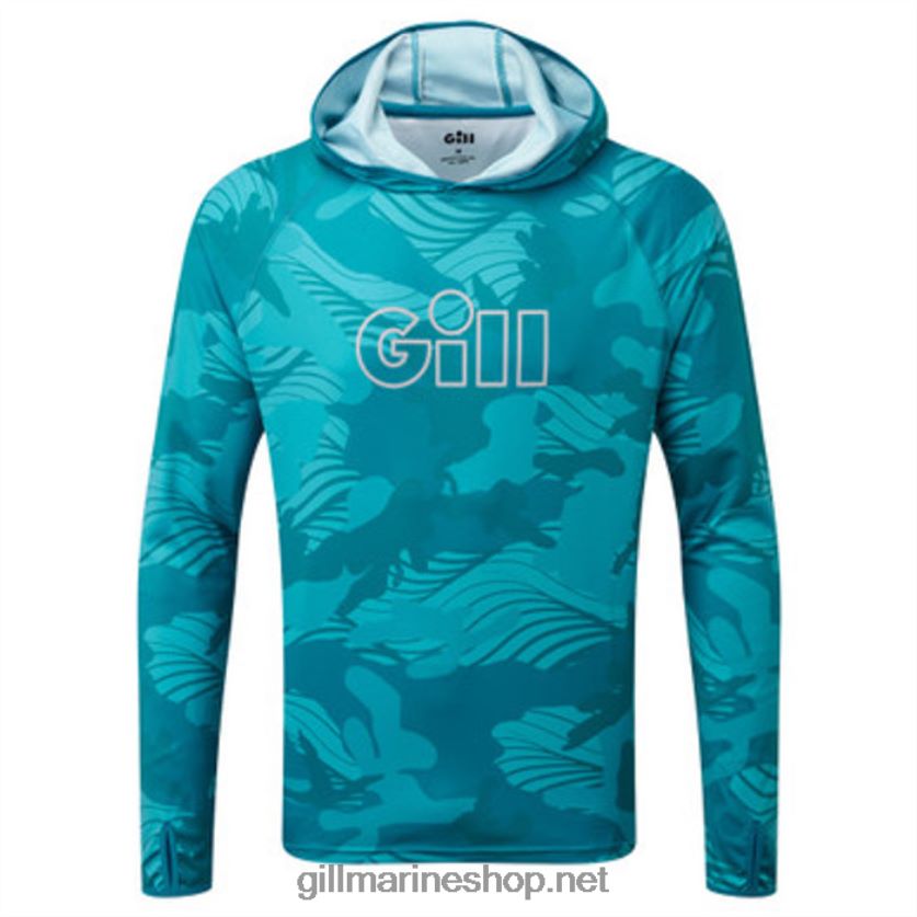 Gill Marine Xpel tec hoodie σε camo καμο πισίνας 480P6251