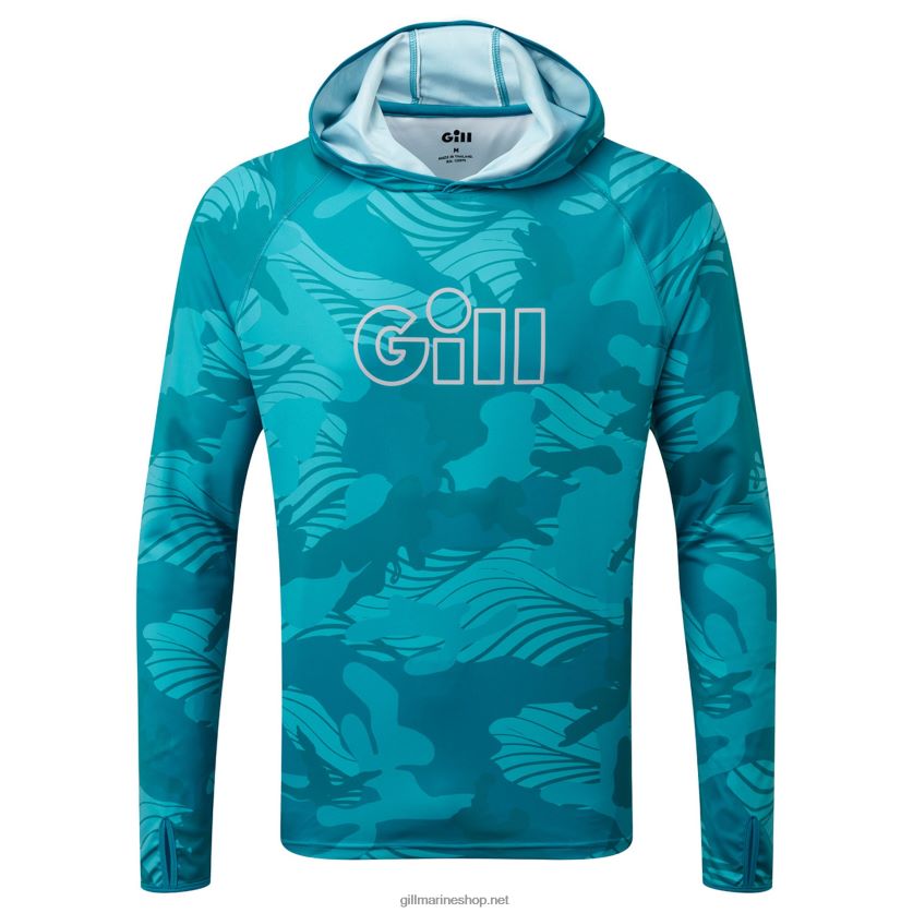Gill Marine Xpel tec hoodie σε camo καμο πισίνας 480P6251