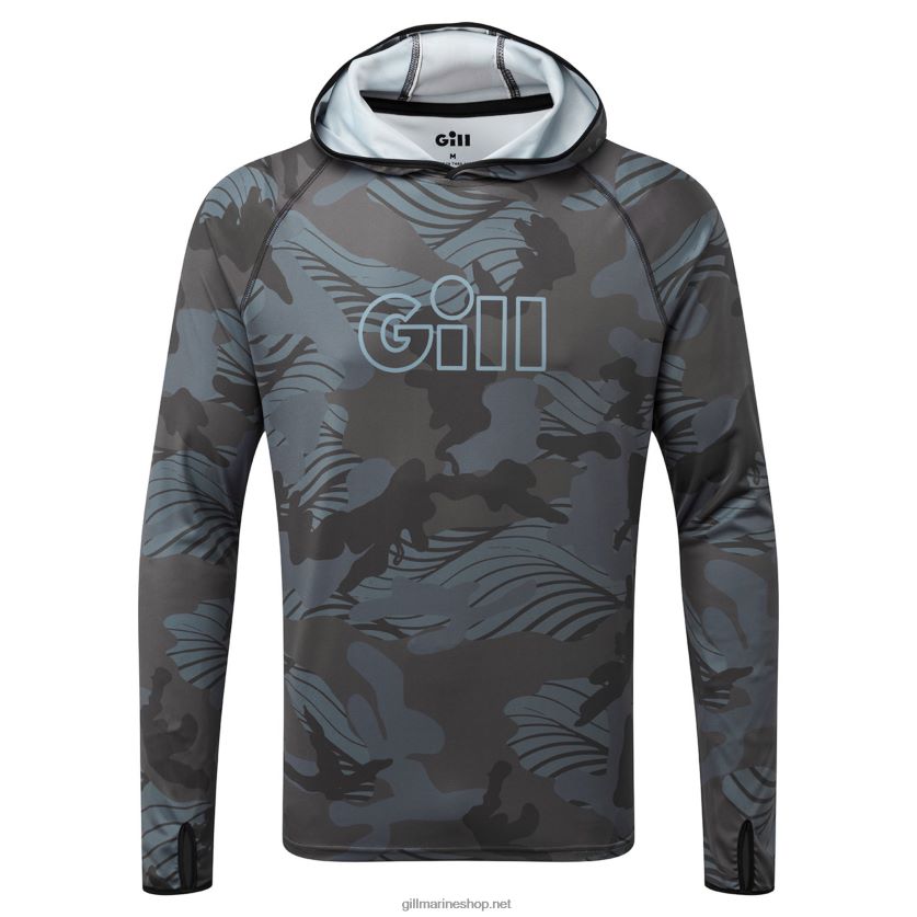 Gill Marine Xpel tec hoodie σε camo σκιά camo 480P6250