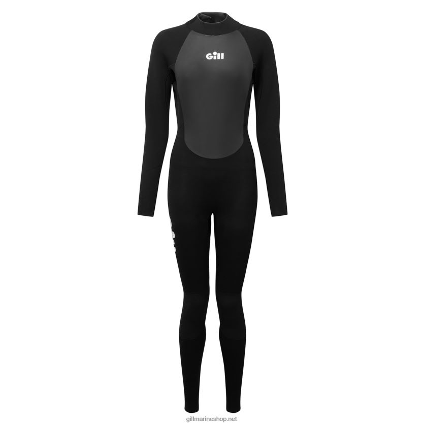 Gill Marine γυναικεία φόρμα pursuit φερμουάρ πίσω 4/3mm μαύρος 480P62341