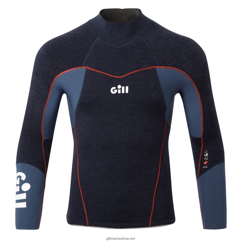 Gill Marine ανδρικό τοπ firecell σκούρο τζιν & πορτοκαλί 480P62227