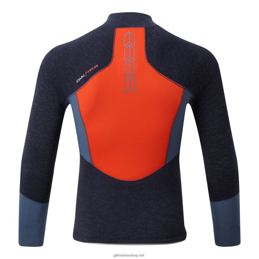 Gill Marine ανδρικό τοπ firecell σκούρο τζιν & πορτοκαλί 480P62227